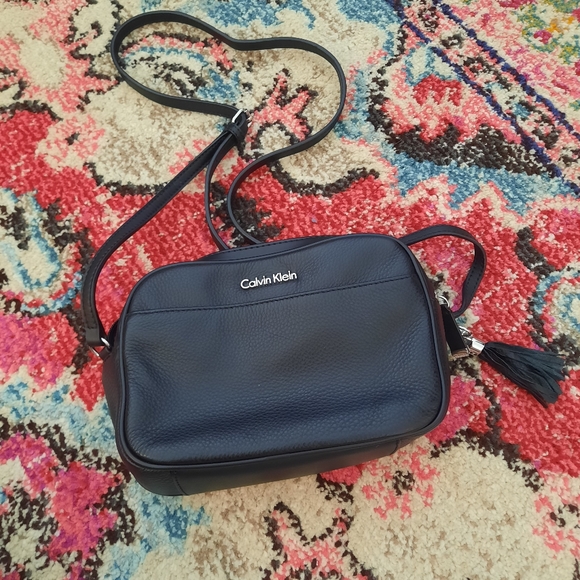 Calvin Klein Leather Crossbody Camera Bag